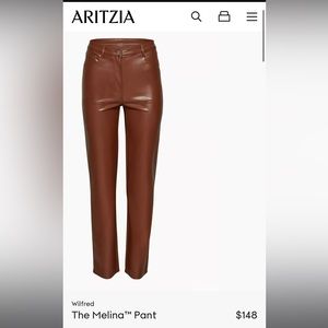 Aritzia Wilfred Pants Chocolate Brown